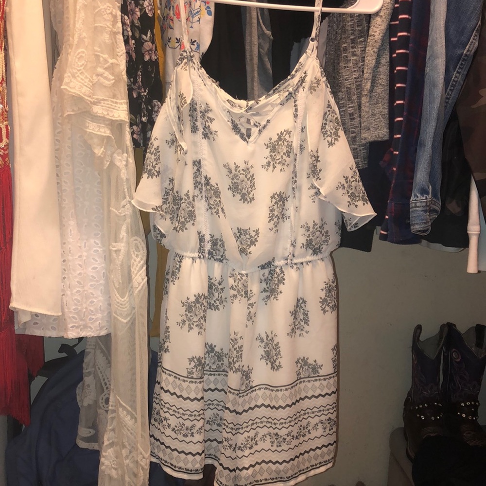 White floral romper